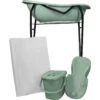 MamaLoes Stone Green Badset Incl. Zwarte Badstandaard -Baby Producten Winkel mamaloes stone green badset incl. zwarte badstandaard wit kussen