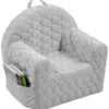 Albero Mio Velvet Grijs Kinderfauteuil -Baby Producten Winkel mamaloes velvet grijs kinderfauteuil 1