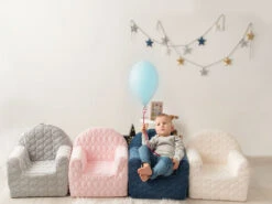 Albero Mio Velvet Grijs Kinderfauteuil -Baby Producten Winkel mamaloes velvet grijs kinderfauteuil 2