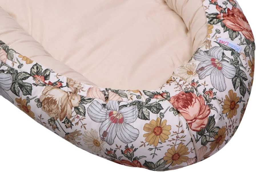 MamaLoes Vintage Bloemen Omkeerbaar Babynest ML020116 - Afbeelding 8