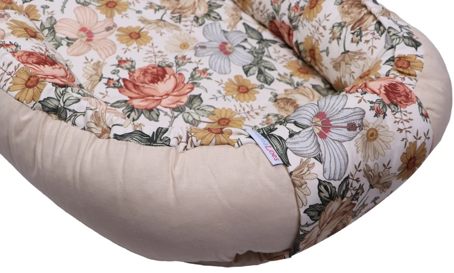 MamaLoes Vintage Bloemen Omkeerbaar Babynest ML020116 - Afbeelding 5