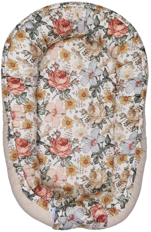 MamaLoes Vintage Bloemen Omkeerbaar Babynest ML020116 - Afbeelding 2