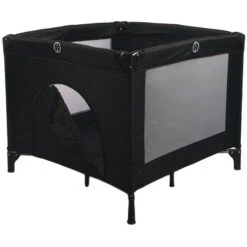 Ding Deluxe Black Inklapbare Box Incl. Bodemverhoger -Baby Producten Winkel mamaloesdeluxeboxzwart 4 1