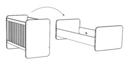 Meegroei Babykamer Naomi: Meegroei Ledikant, Commode En 2-Deurskast -Baby Producten Winkel meegroeiledikant naomi naobb20 2