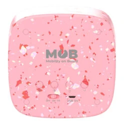 MOB Billy Terrazzo Grenadine Klok En Nachtlampje BILLY-GRENA-01 -Baby Producten Winkel mob billy terrazzo grenadine klok en nachtlampje billy grena 01 2