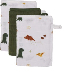 Blush & Blossom Dinosaurus Hydrofiel Starterset TR-BB443418 11 Blush & Blossom Dinosaurus Hydrofiel Starterset TR-BB443418 -Baby Producten Winkel muslin washgloves set dinosaur 000
