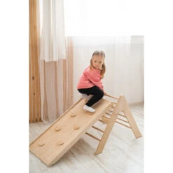 Luna Toys Naturel Houten Klimrek Met Glijbaan LU-36950 19 Luna Toys Naturel Houten Klimrek Met Glijbaan LU-36950 -Baby Producten Winkel natural 3