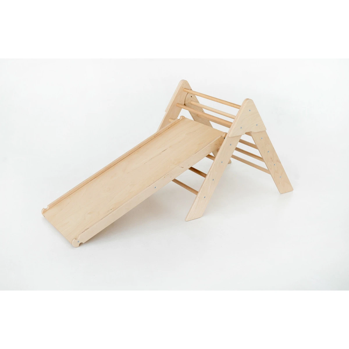 Luna Toys Naturel Houten Klimrek Met Glijbaan LU-36950 4 Luna Toys Naturel Houten Klimrek Met Glijbaan LU-36950 - Afbeelding 2
