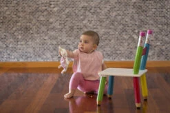 Silly Billyz Towel Dusty Blue Messy Eater Slab 117319 9 Silly Billyz Towel Dusty Blue Messy Eater Slab 117319 -Baby Producten Winkel silly billy slab sfeer 2