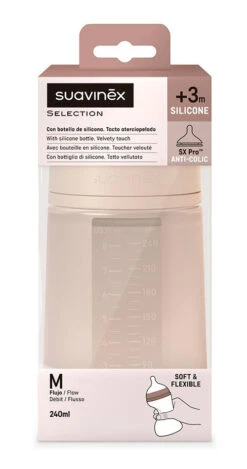 Suavinex Essence Pink Medium Flow 240 Ml Silicone Fles SXSEX20081207 -Baby Producten Winkel suavinex essence pink medium flow 240 ml silicone fles sxsex20081207 3