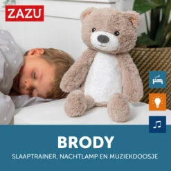 Zazu Brody De Beer Taupe Slaaptrainer ZA-BRODY-01 -Baby Producten Winkel zazu brody de beer taupe slaaptrainer sfeer 11